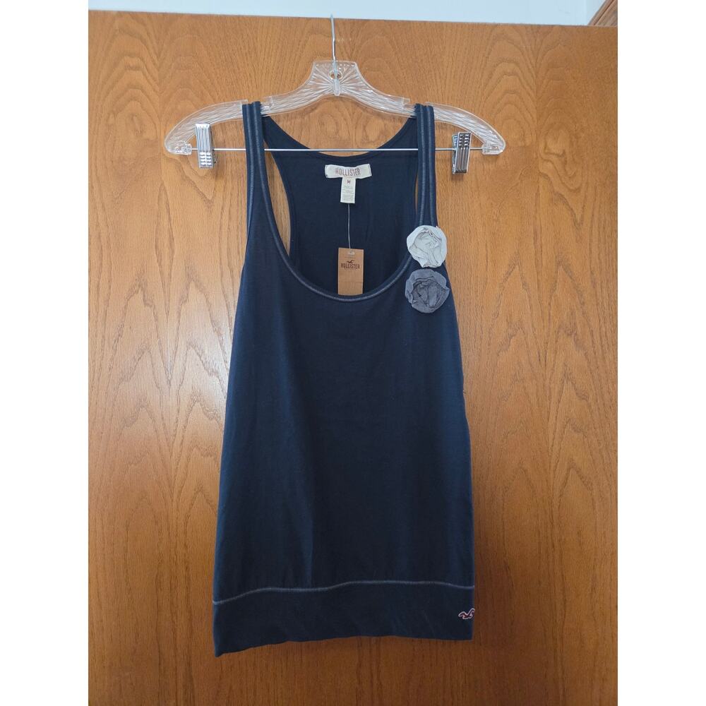 Hollister California Vintage Navy Blue Y2k 2000s Long Tank Deadstock NWT Medium